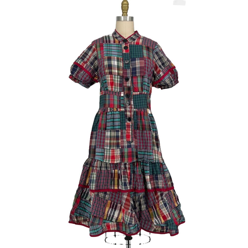 Vintage Marc Jacobs Plaid Patchwork Dress Womens size 6 FW 2005 Runway - Picture 8 of 16